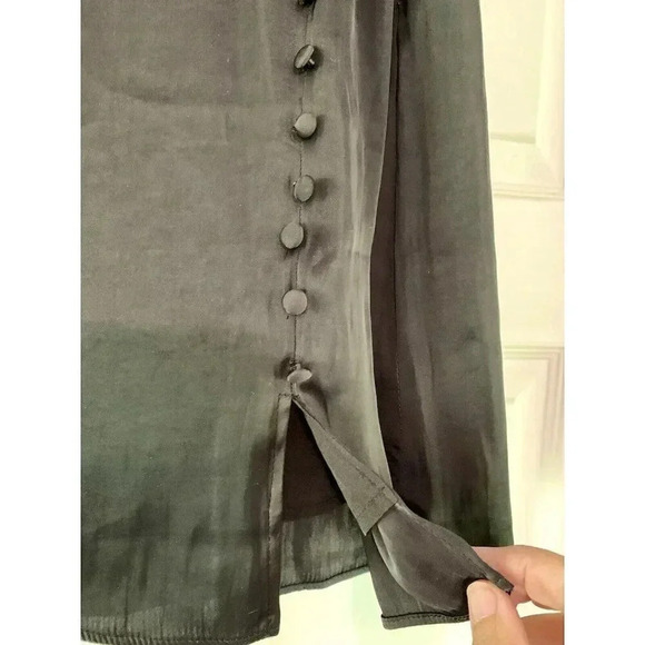 Current Air Anthropologie Black Side Button Mini Skirt Women’s Size Small - Picture 2 of 8